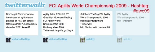 Twitterwall - Agility World Championship 2009